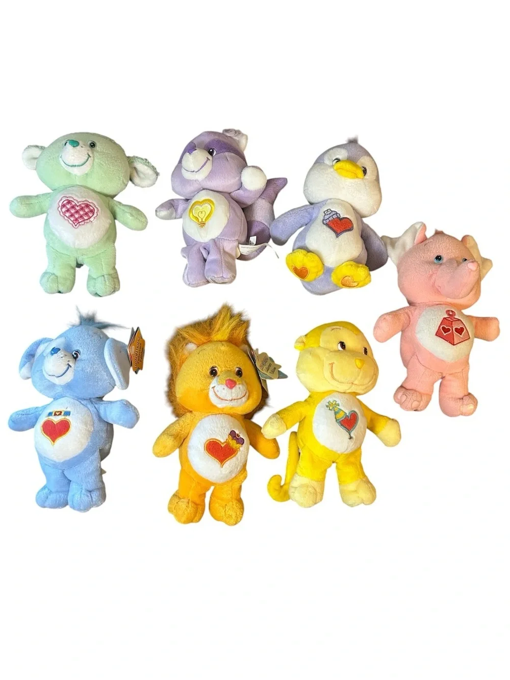 Y2K Vintage Care Bear Cousins bundle of 7 collectible soft plush 8-9” 2 with tag